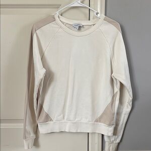 Evereve Cream and Tan Sweatshirt
